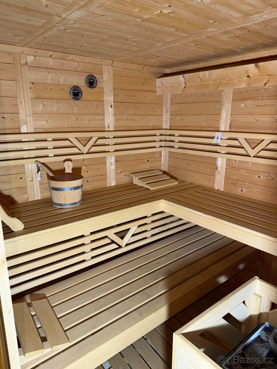 Finská sauna masiv 38mm rozměr 200x200x205v - 3