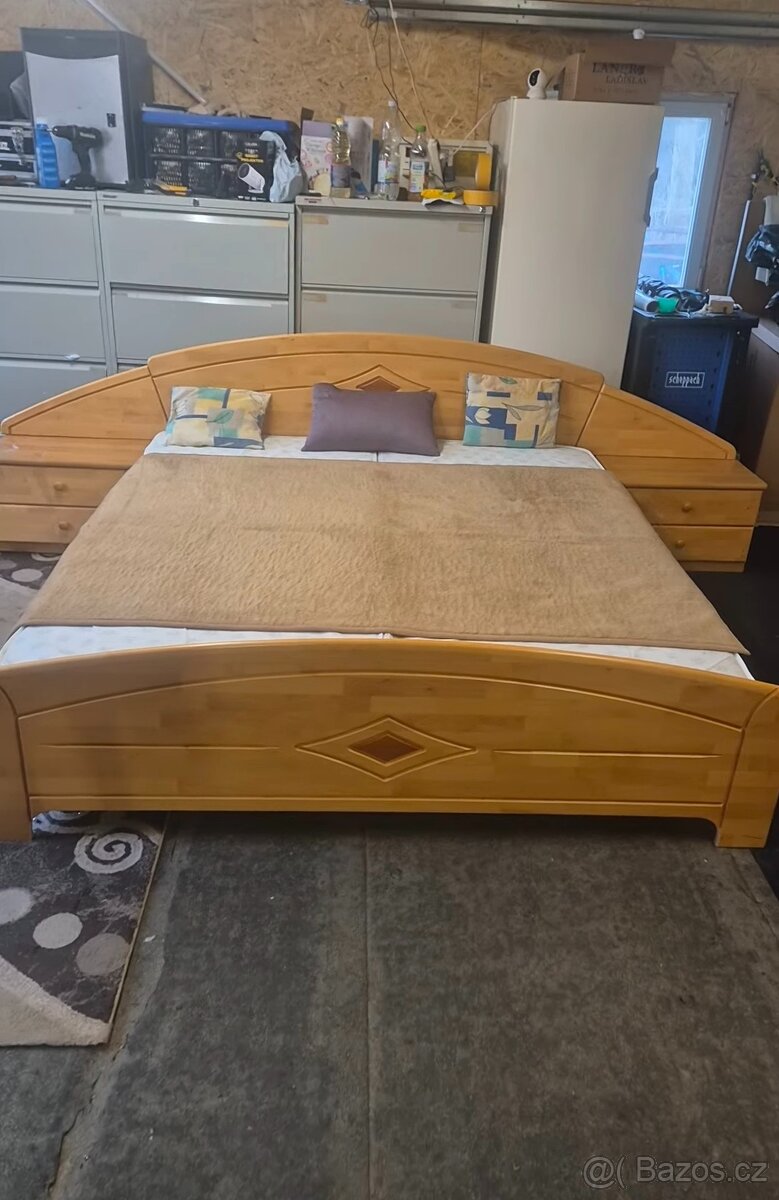 Postel 180x200 s rošty a matrací - 3