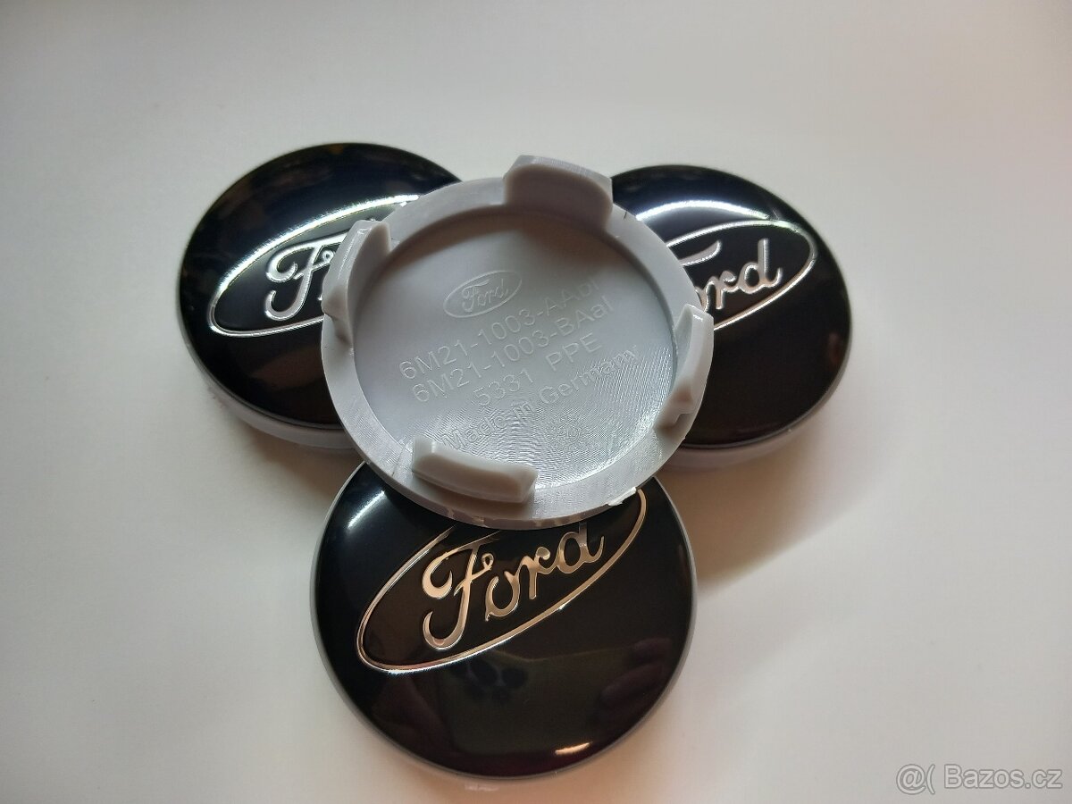 Středové krytky Ford, 54x52mm Black