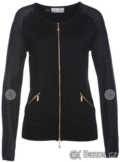 Nový moderní dámský černý svetřík vel. 46-48 - 3