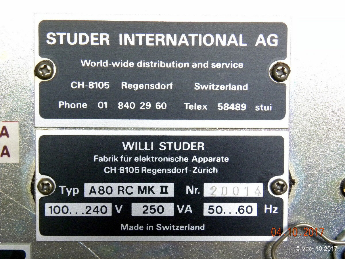 STUDER A80RC MKII a A80-R - 3