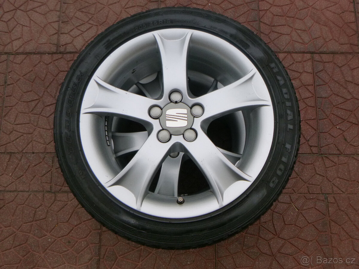 Letní alu sada - originál Seat 5x100 6,5Jx16 ET43 6L0601025M - 3