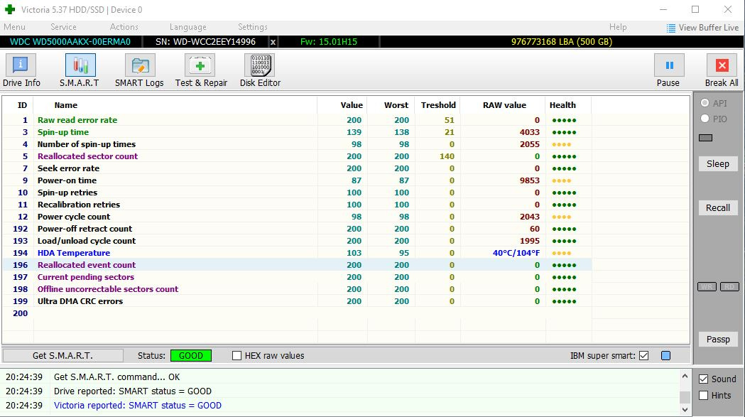 DISK HDD 3,5" WD BLUE 500GB SATA - 3