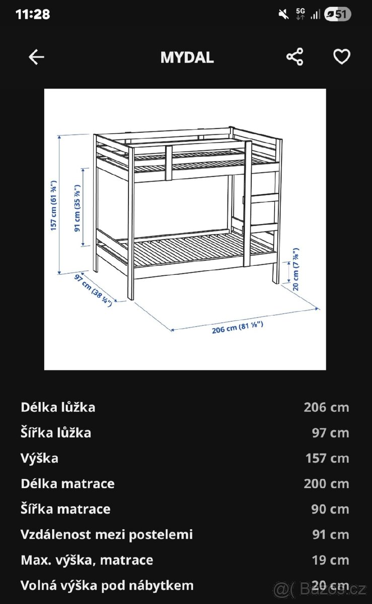 Dětská palanda masiv borovice - 3