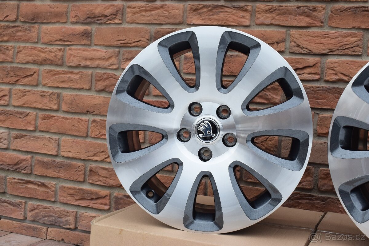 5×112 R17 Hliníkové disky originál ŠKODA Superb II – model C - 3
