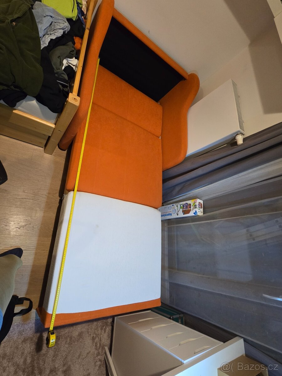Rozkládací křeslo oranžové - 3