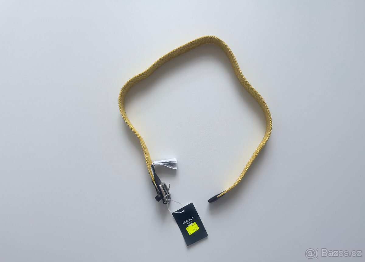 Elastic Braid BELT pásek originál Gant žlutý vel. 80 - 3