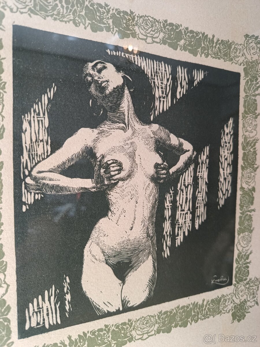 František Kupka - xylografie, dřevoryty set originál 1905 - 3