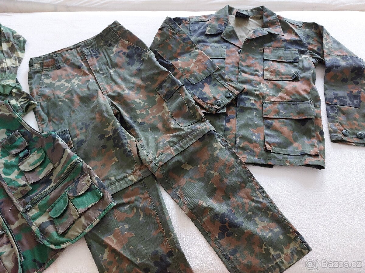 maskáčová blůza, vel. 152, vesta a tricko vel. M - 3