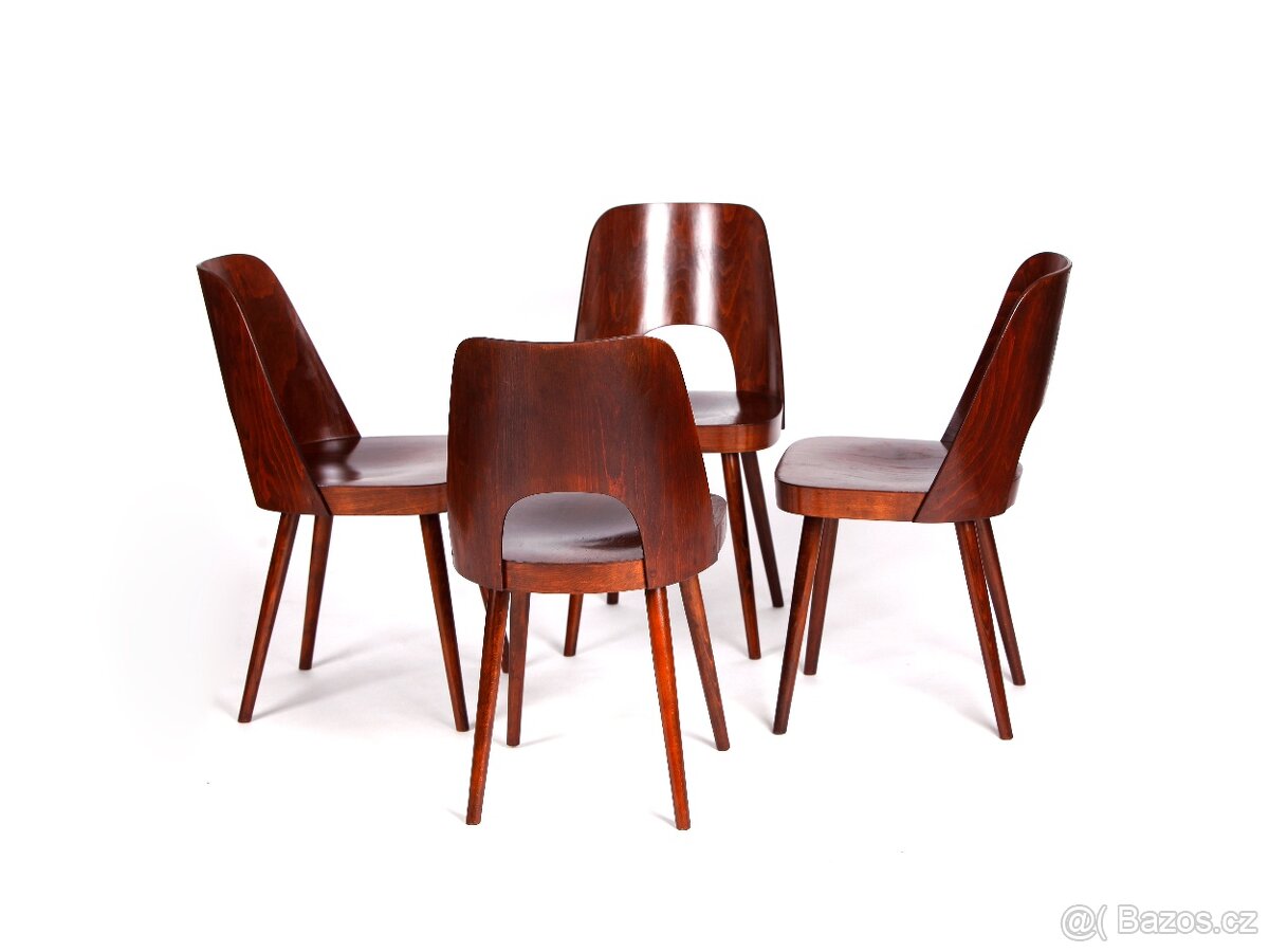 Jídelní židle O. Heardtl ve 100 % stavu, 4 kusy. - 3