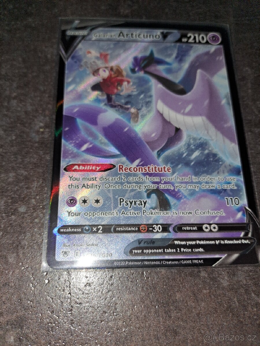 Pokemon TCG Galarian Articuno V ASR TG16 - 3