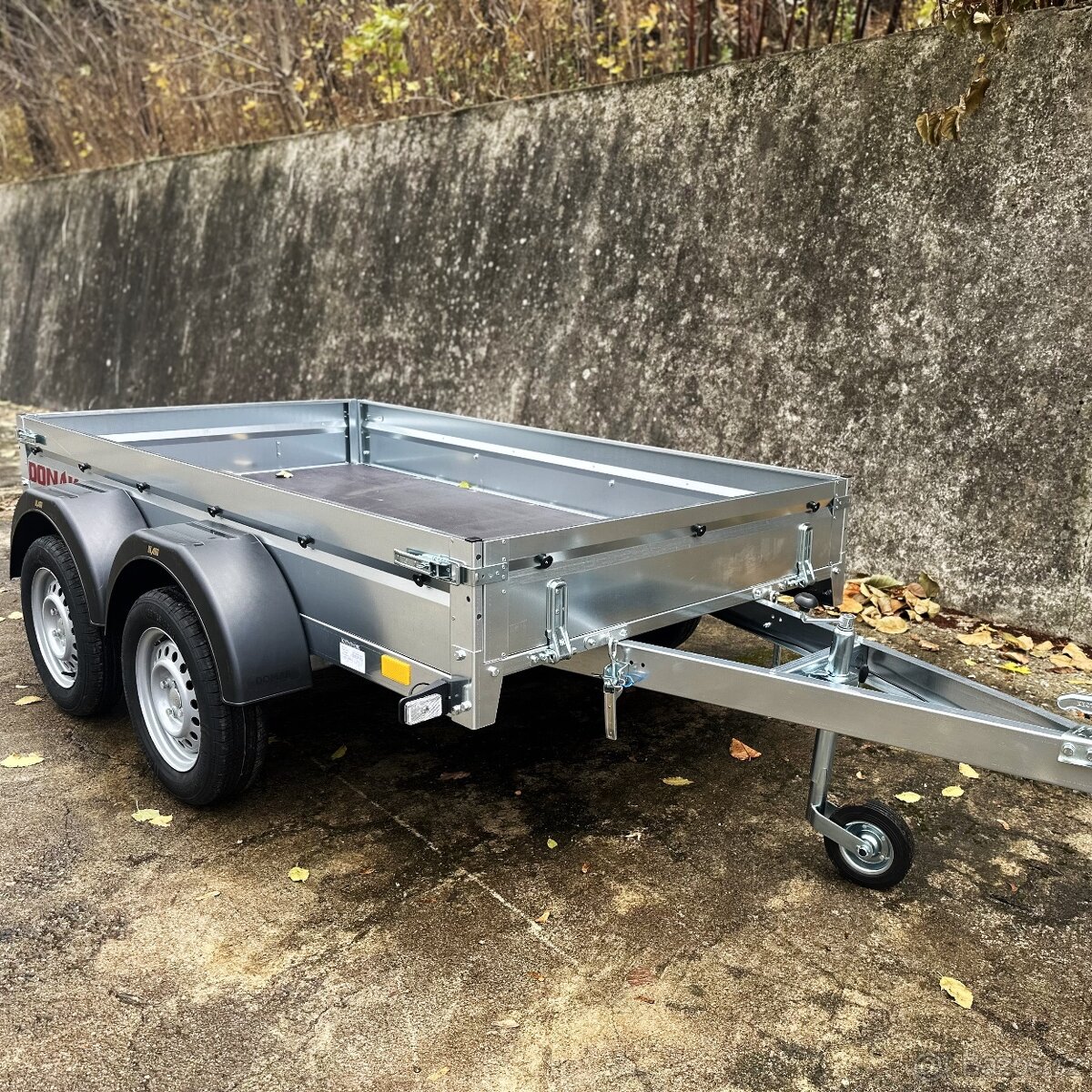 Dvouosý přívěsný vozík sklopný řidičák B, 2x náprava 750kg - 3