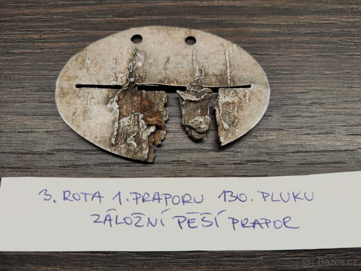 ID vojenská osobní známka Wehrmacht 3./J. Ers. Btl. 130 - 3