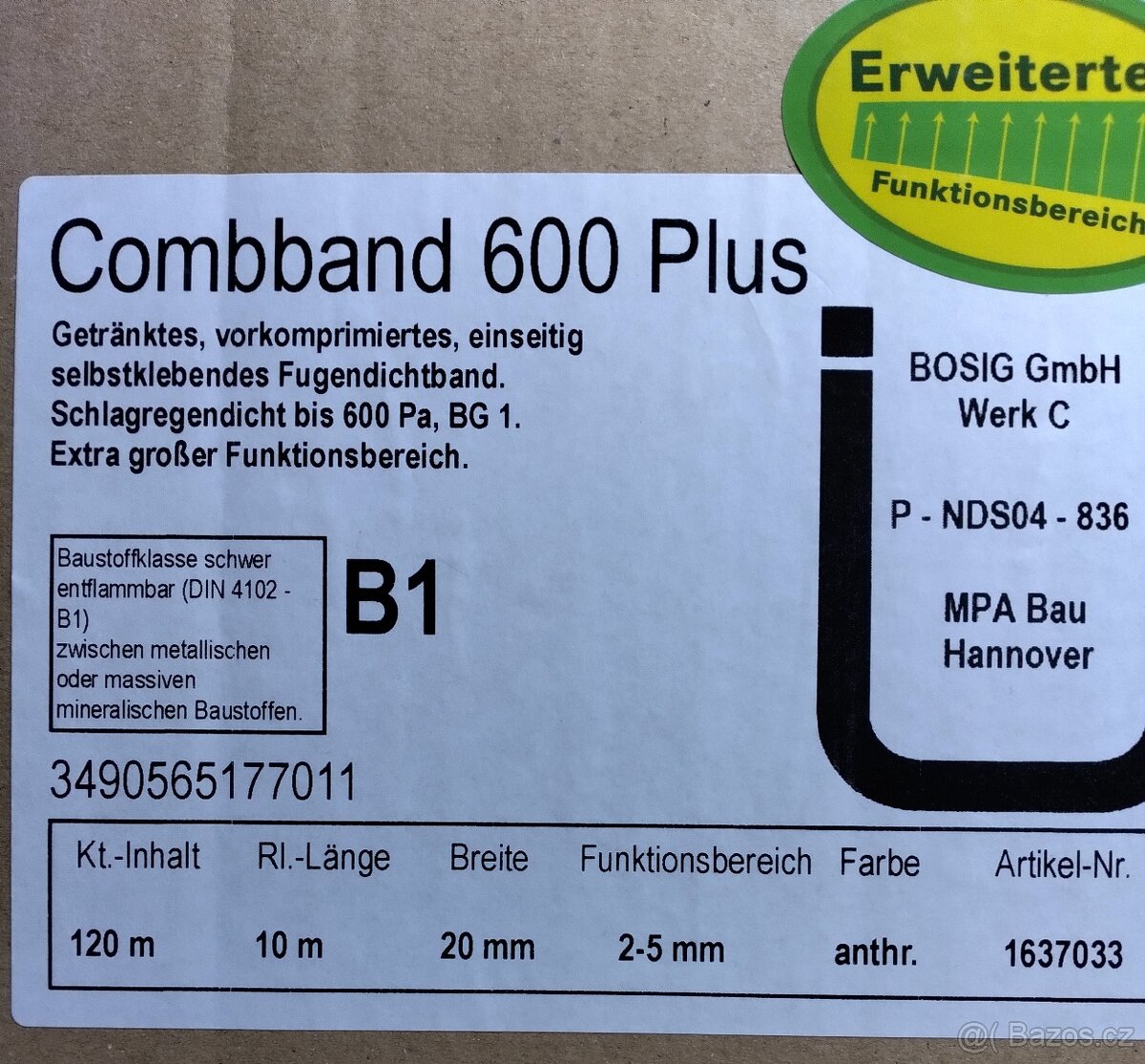 Těsnící Komprimační páska Combband 600 Plus - 3