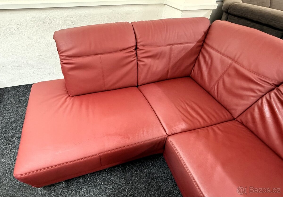 Sedací souprava rohová - kůže SLEVA - 3