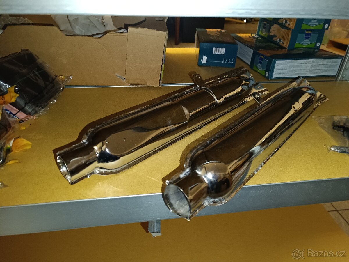 Chromové vyfuky Ural m72 - 3