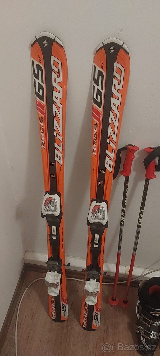 Prodám dětské lyže 120cm, set s botami a hůlkami - 3