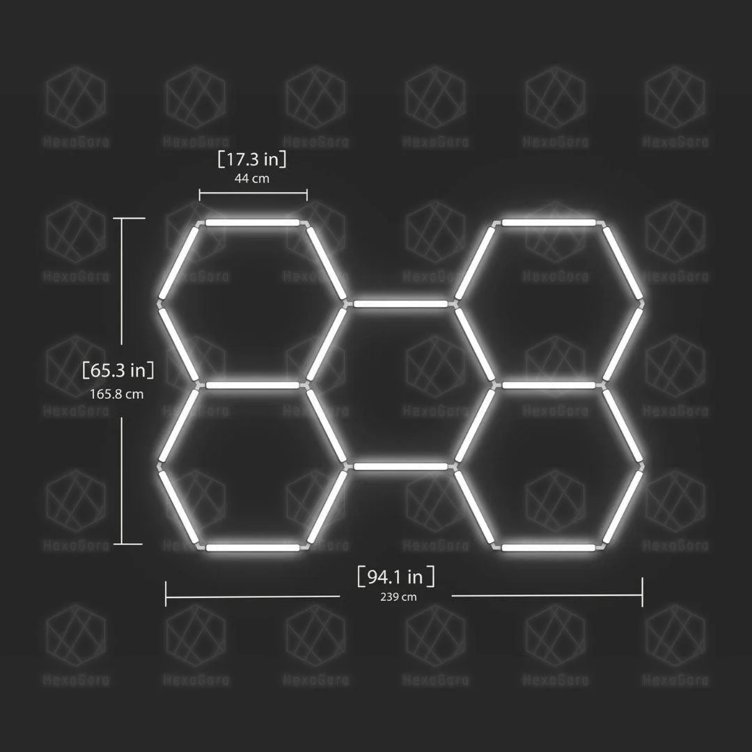 5x Hexagon LED světlo - 3