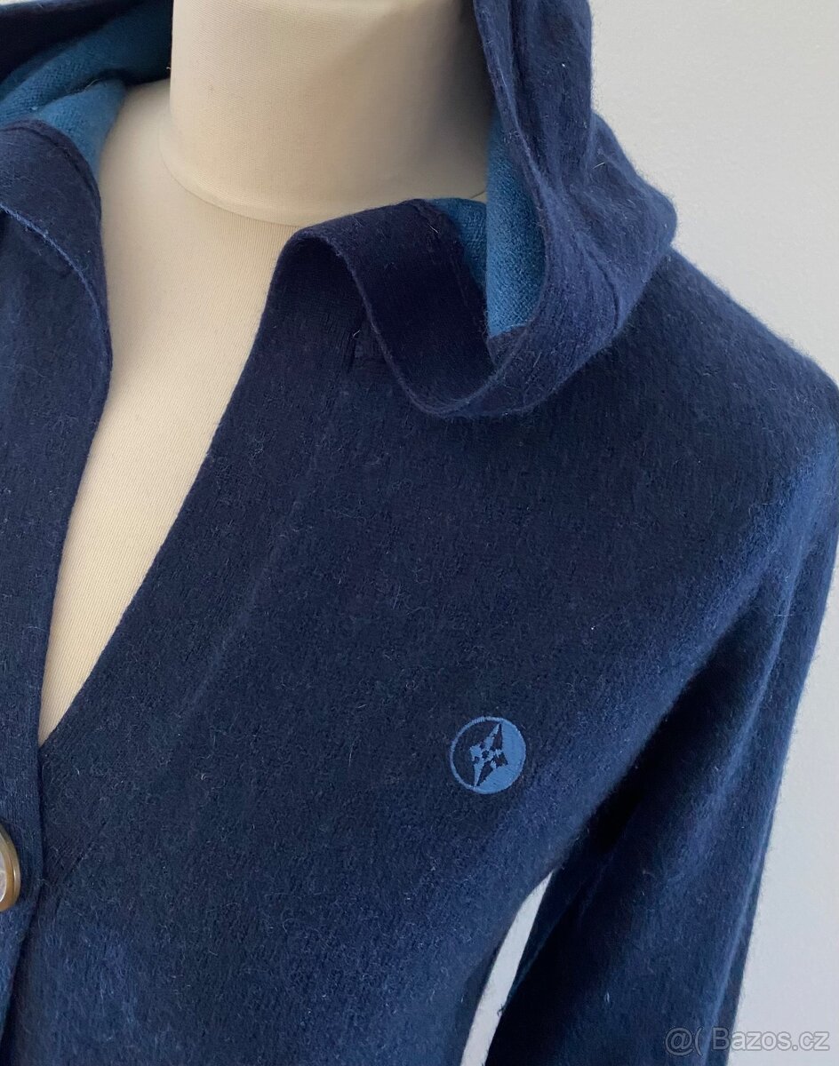 100% kašmír, Kašmírový delší svetr s kapucí zn.Arqueonautas - 3