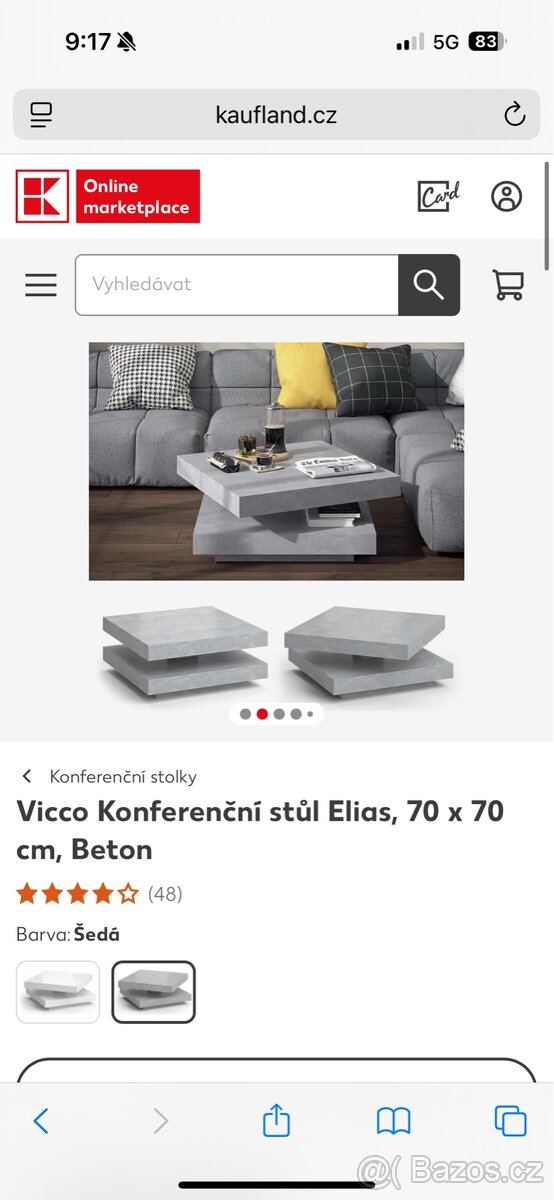 otočný konferenční stolek “beton” - 3