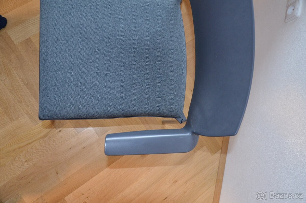 PRODÁM ŽIDLE KONFERNEČNÍ, šedo-modrá, designová - 3