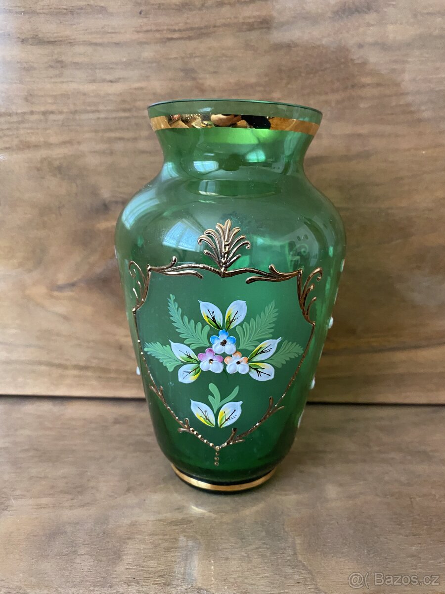 Starožitná vázička vysoký smalt - 3