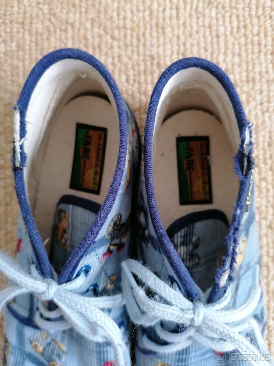 Modré bačkory na tkaničku Fare, v. 30 - 3