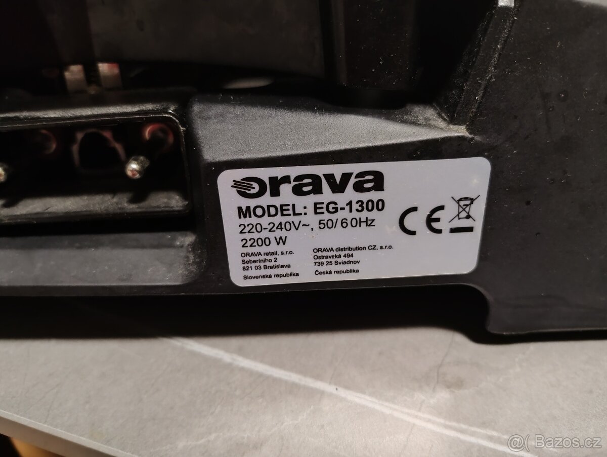 Elektrický gril Orava EG-1300 2x použitý - 3