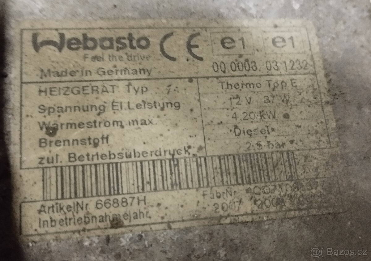 Nerzávislé topení WEBASTO na Ford Transit MK6 - 3