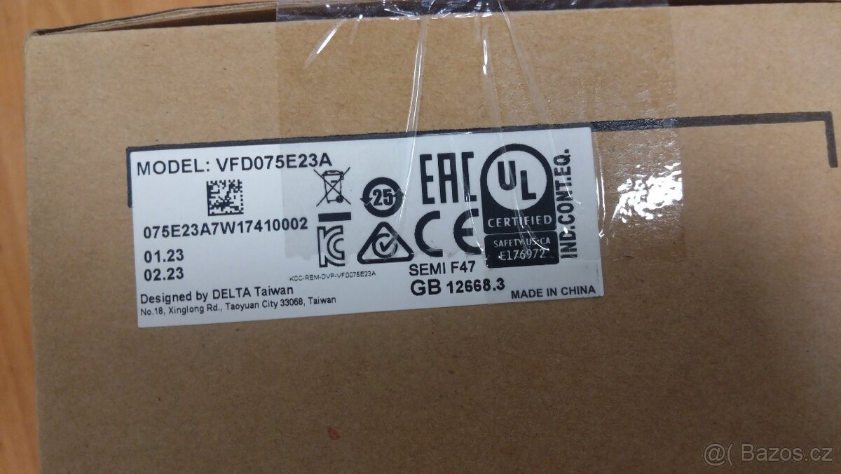 FREKVENČNÍ MĚNIČ DELTA ELECTRONICS VFD-E 7,5KW 3x230V - 3
