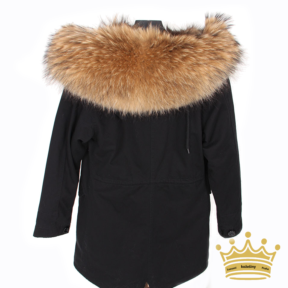 Zimní parka pravá liščí kožešina + mýval uvnitř - 3