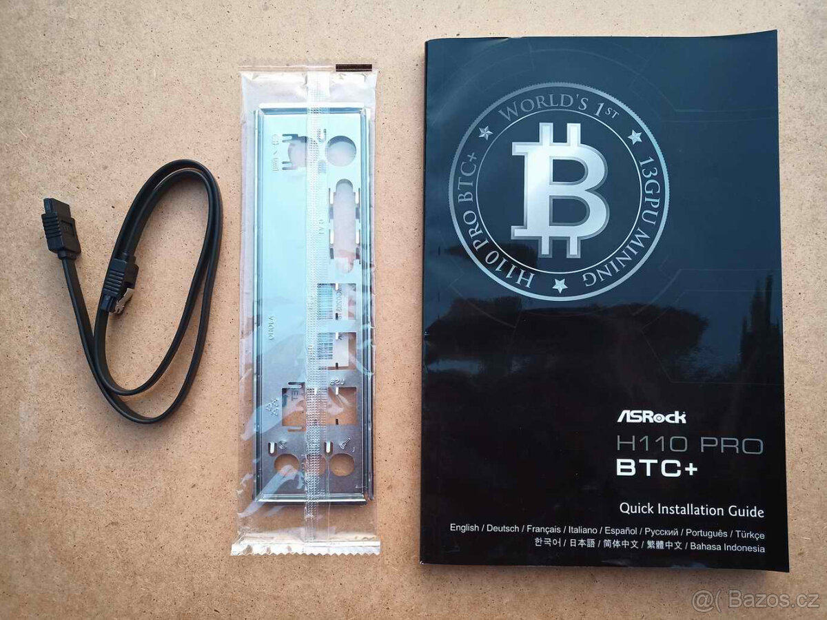 deska ASRock h110 pro btc+ + CPU G3950 a RAM - 3