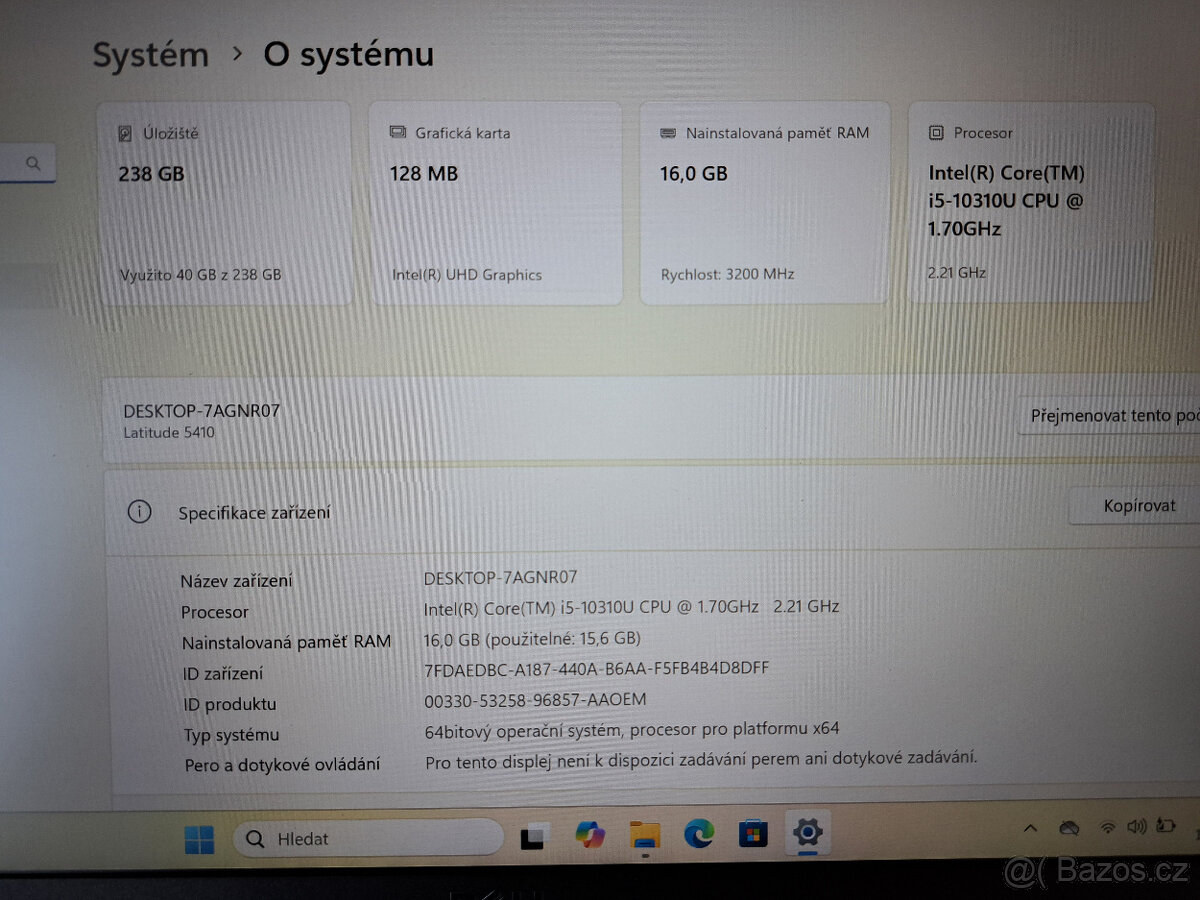Dell latitude 5410 i5/16GB/SSD 256GB/záruka - 3