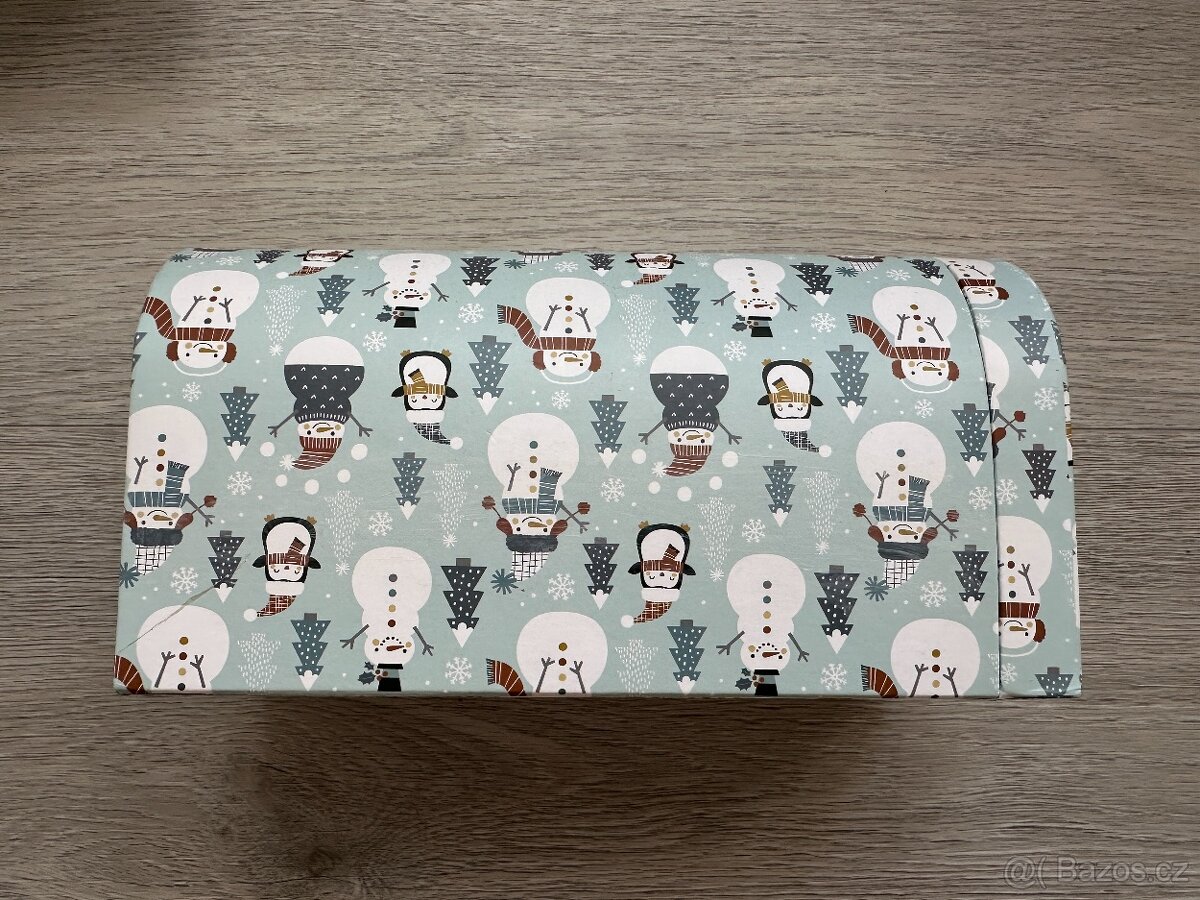 Kartonová krabice se sněhuláky, 2 ks - 3