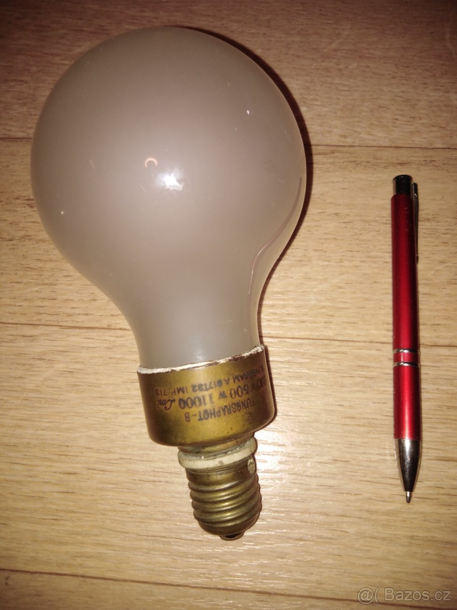 Retro ruční vrtačka Metalis, obří funkční žárovka 500W - 3