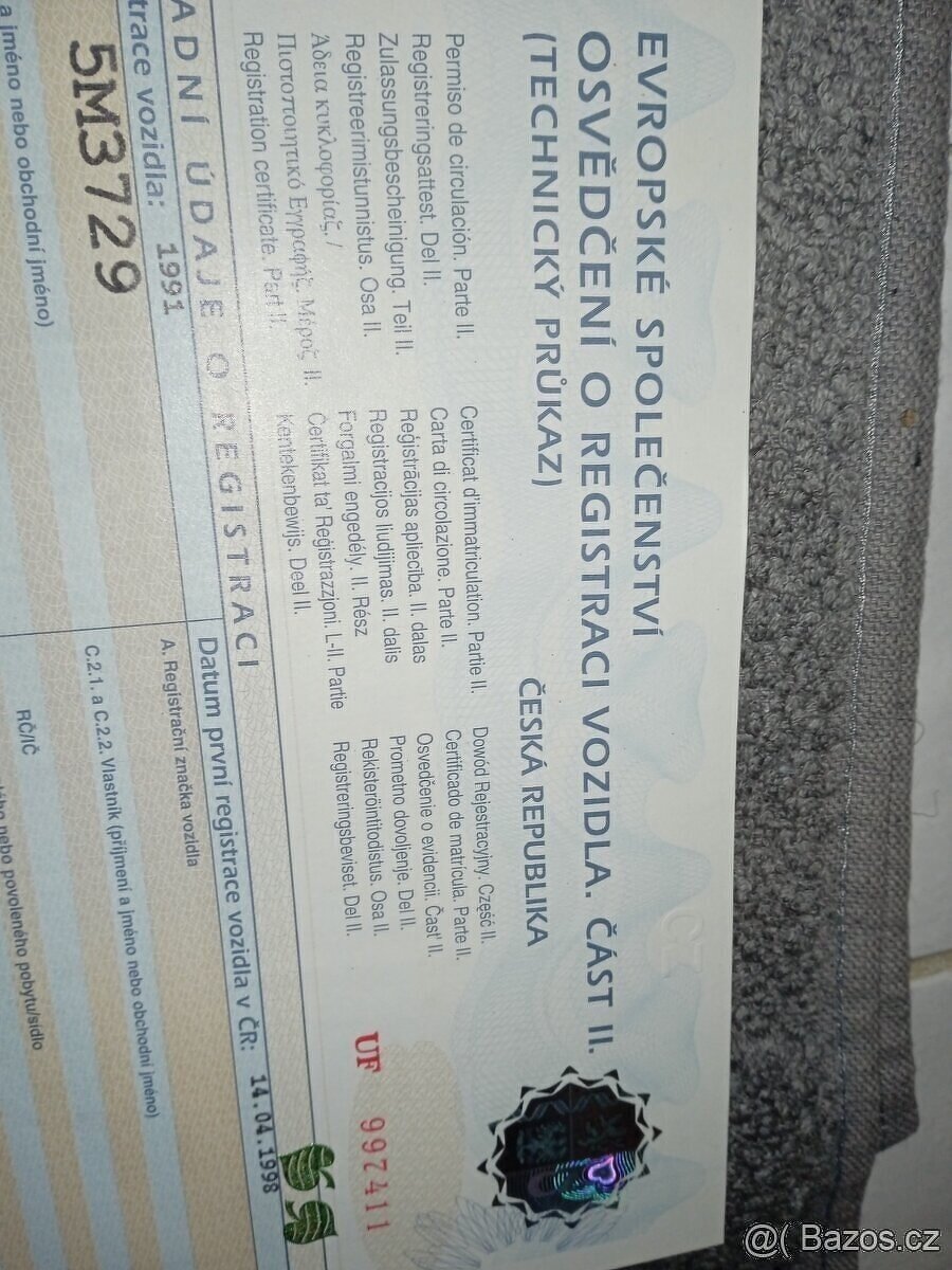 Honda vf1000 f s doklady na opravu - 3