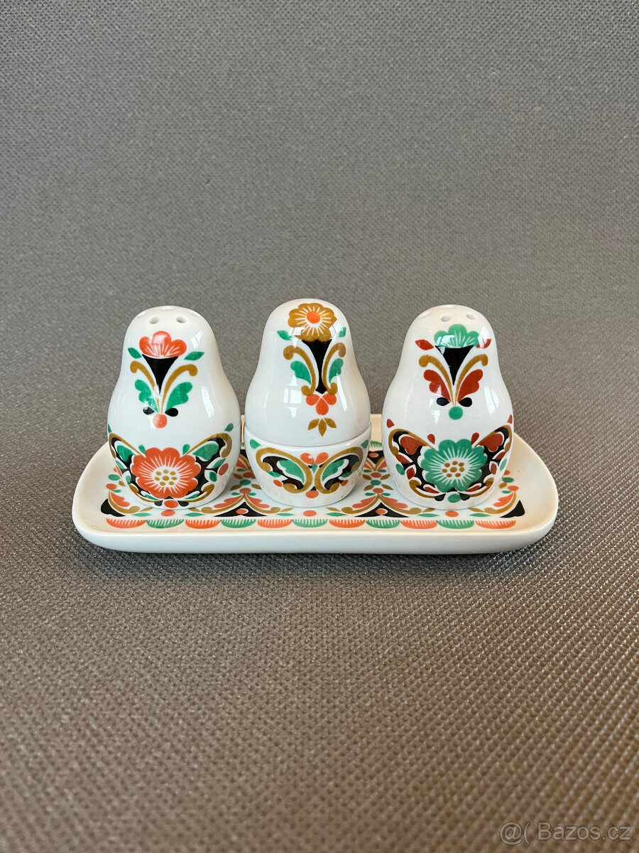 Dochucovací porcelánová sada Matrjošky, Verbilki USSR - 3