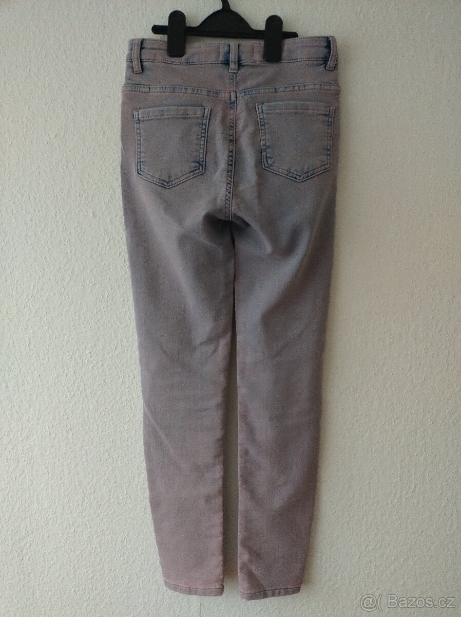 23) džegíny růžovo/modré žíhané - 3