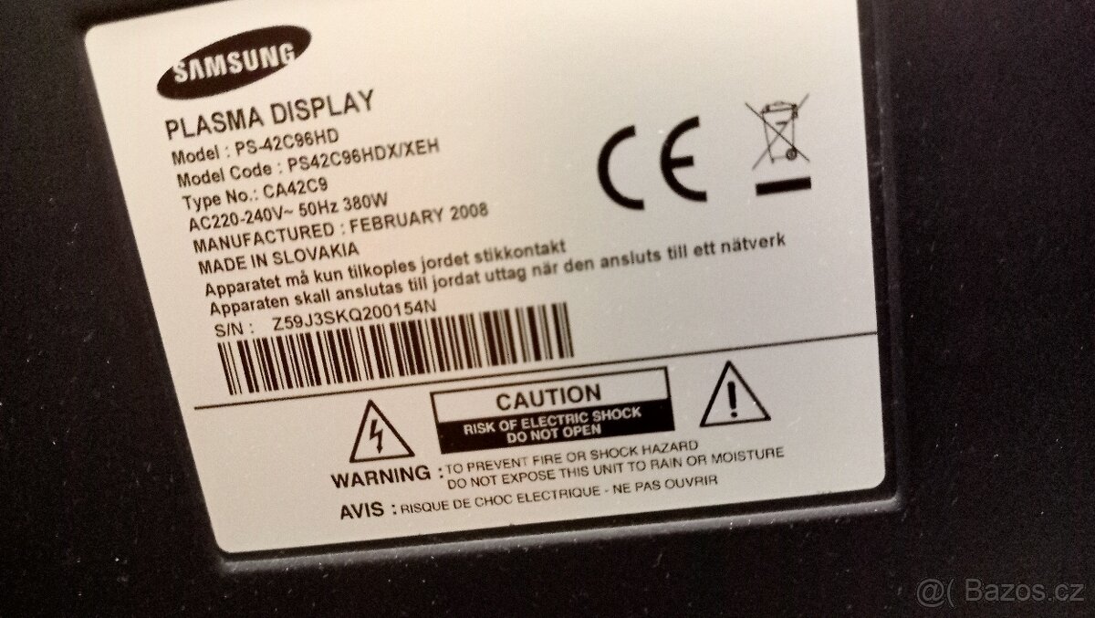 Prodám TV plazma Samsung - 3