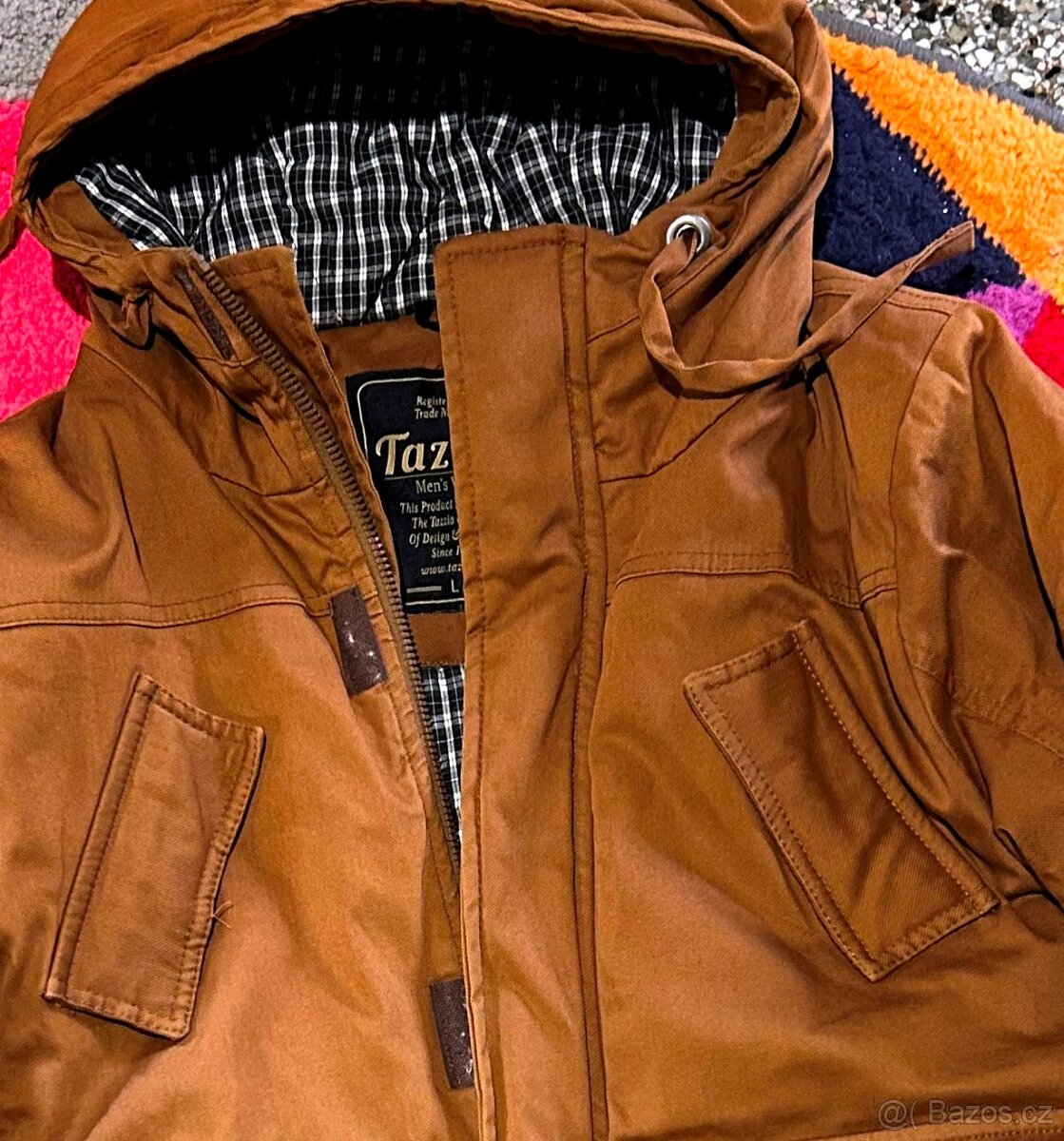 TAZZIO ZIMNÍ PÁNSKÁ CAMEL BUNDA- L - 3