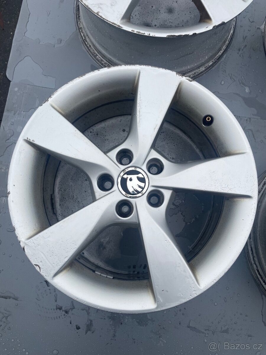 Alu kola originál Škoda Rapid 5x100 7x16 ET46 5JA 601 025 A - 3