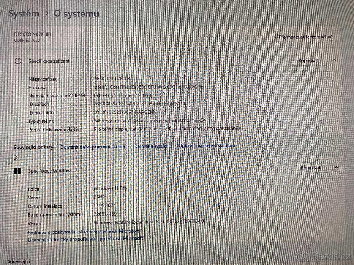 PC stolní počítač DELL Optiplex 7070 - 3