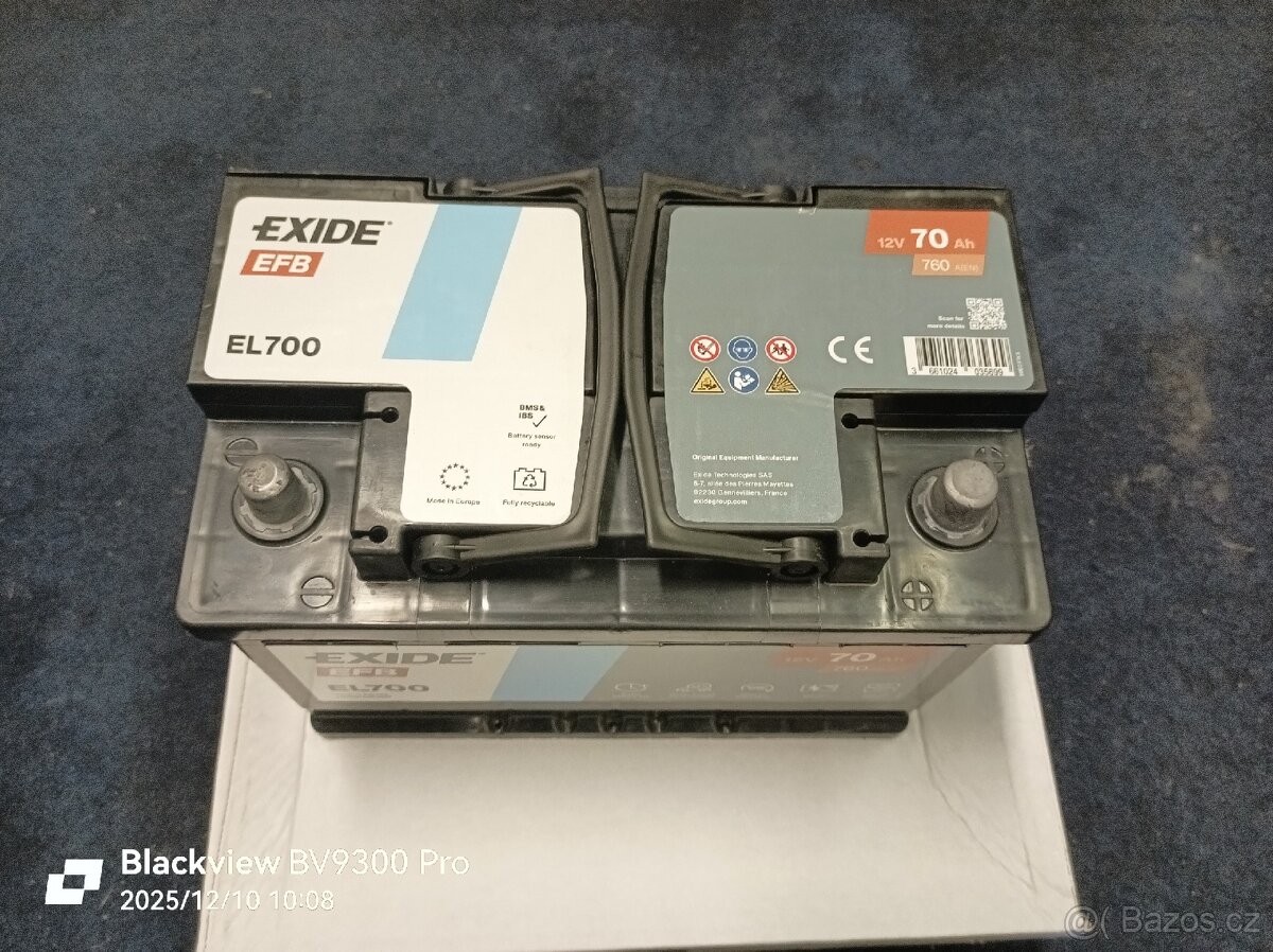 Autobaterie Exide EFB EL700 70AH - 3