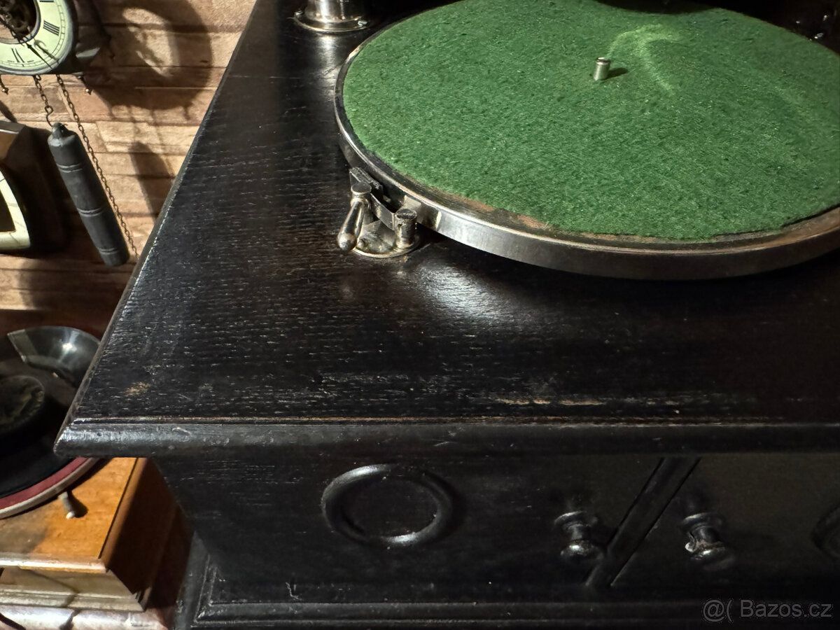 Starožitný gramofon v nevídáném top stavu. - 3