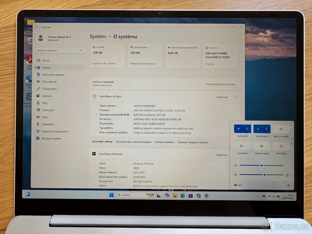 Microsoft Surface Laptop Go 3 256 GB – Windows 11 Pro a obal - 3