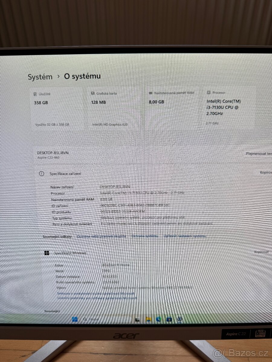 P: Acer Aspire C22-860 All in One, 22" - 3