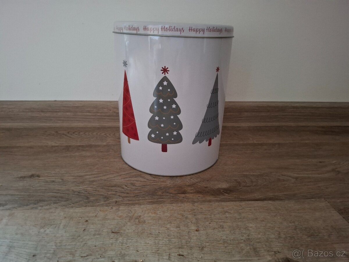 Vánoční doza, box, plechovka nova - 3