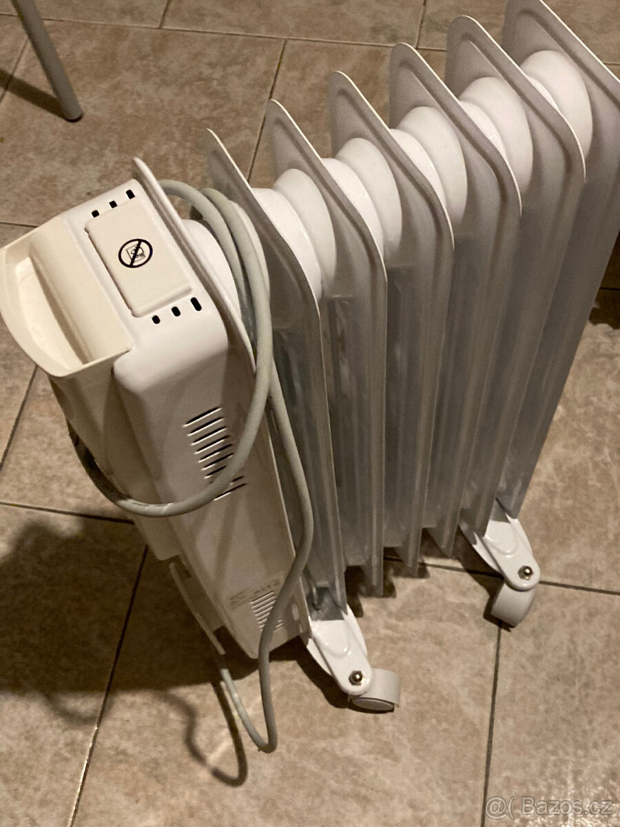 Olejový radiátor, bílý, 1500 W - 3