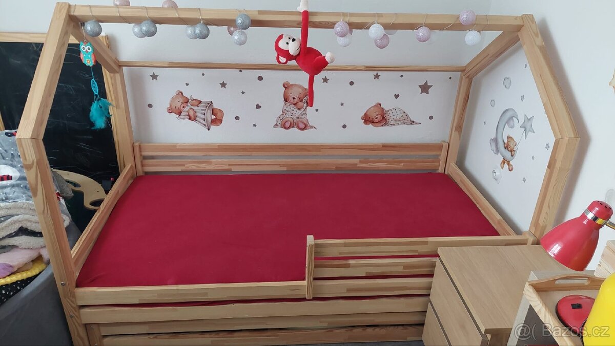 Domečková postel s šuplíkem Elis Desing, 90x180, masiv - 3