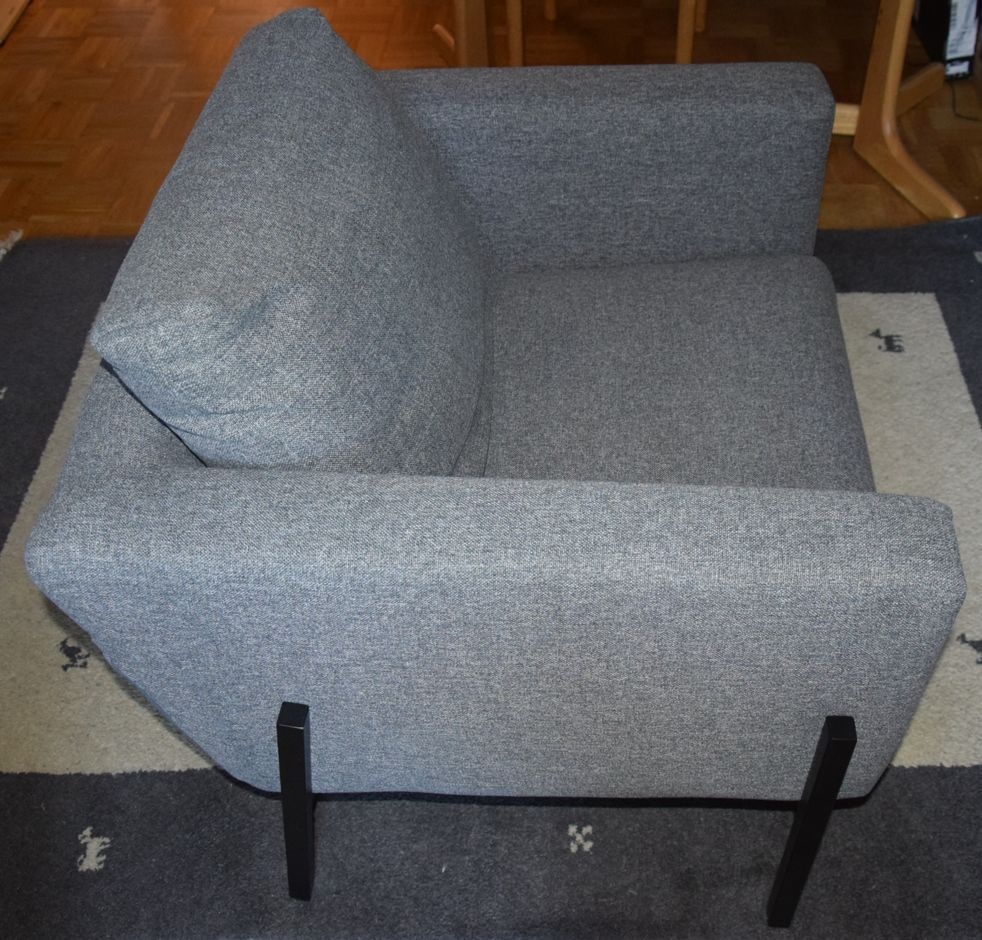 Křeslo IKEA KOARP potah Gunnared šedá, robustní a stabilní - 3